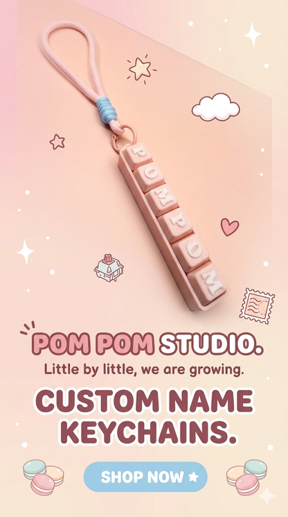Personalised Name Fidget Clicker Keychain - 客製化療癒姓名按壓器吊飾 -