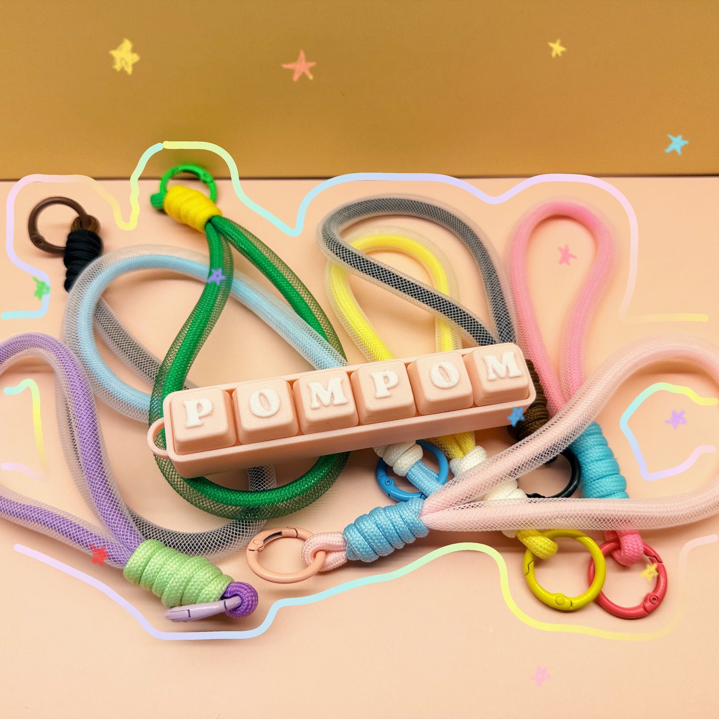 Personalised Name Fidget Clicker Keychain - 客製化療癒姓名按壓器吊飾 -