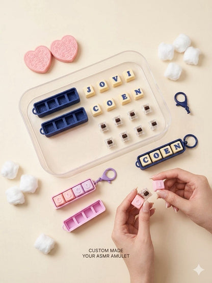 Personalised Name Fidget Clicker Keychain - 客製化療癒姓名按壓器吊飾 -