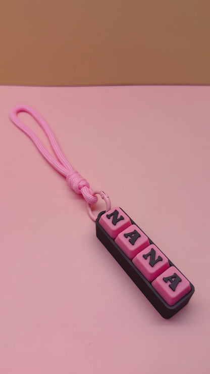 Personalised Name Fidget Clicker Keychain - 客製化療癒姓名按壓器吊飾 -